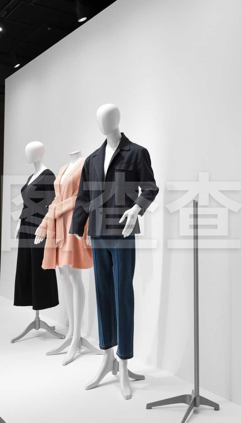 隔離在白色上的服裝模型